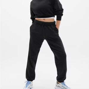 Athleta Forever Fleece High Rise Joggers Black Sweatpants Womens Size XL